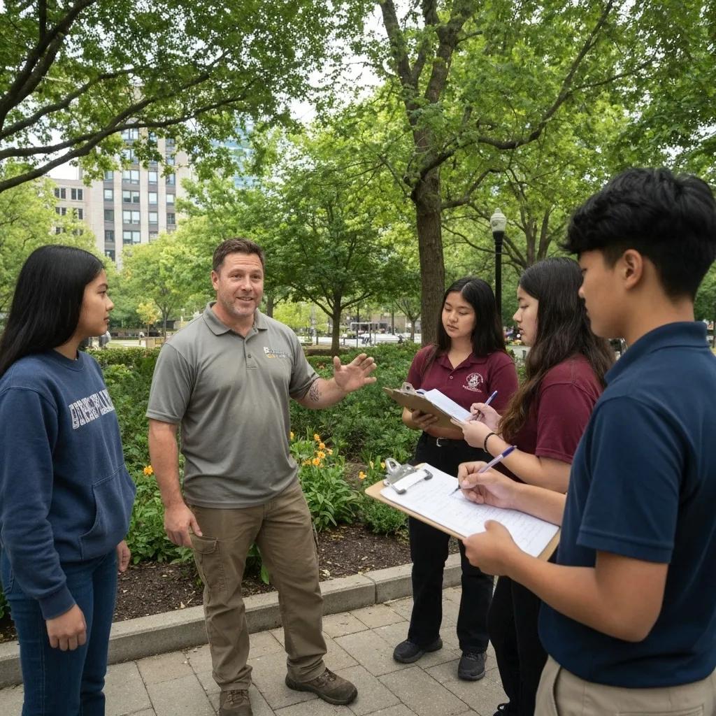 Professional arborist performing tree care services in Brisbane, highlighting expertise and safety